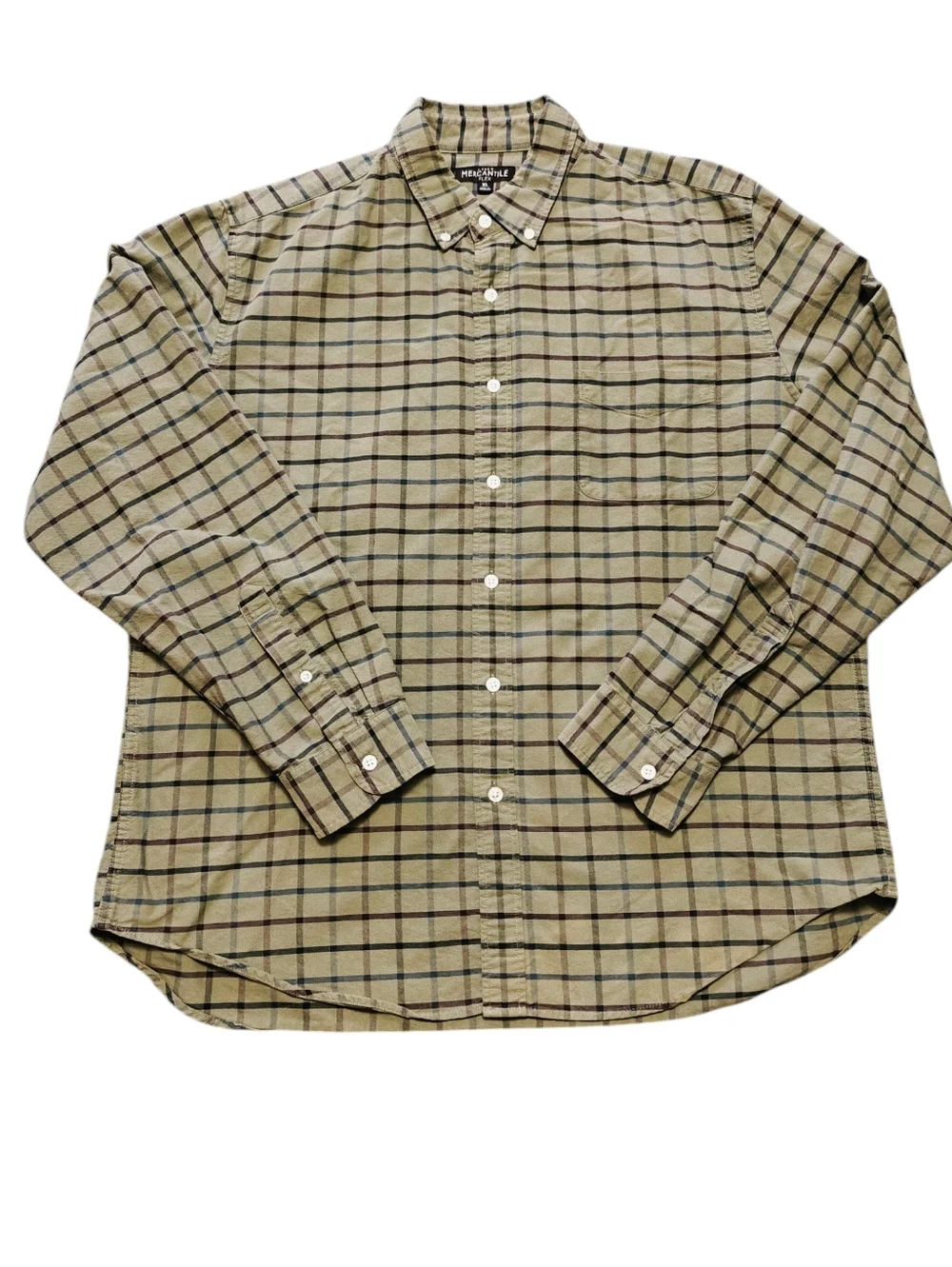 J. Crew Mercantile Flex Plaid Button-Down Shirt – Men's XL
